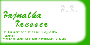 hajnalka kresser business card